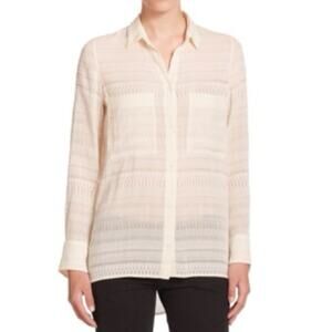 IRO Alaina textured silk blend blouse size 38 USA 6